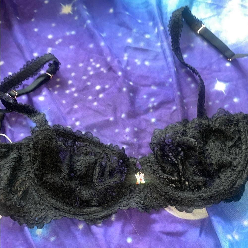 Savage X Fenty Elegant Black Lace Bra